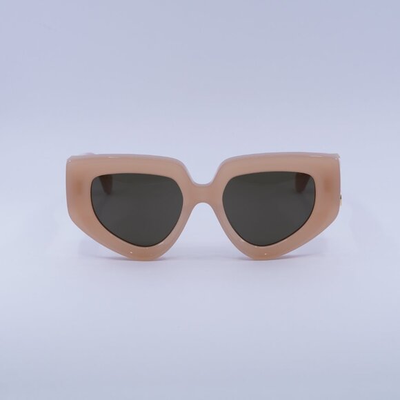 Loewe LW40154U 72E Sunglasses Shiny Pink Cat Eye Frame, Smoke Lenses - Picture 2 of 11